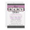 Zebra Print Baby Blocks Baby Shower Invitation