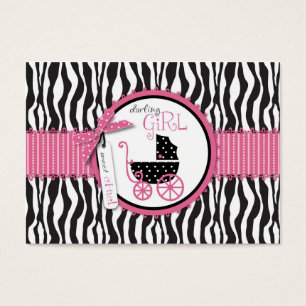 Zebra Print & Baby Carriage Gift Tag