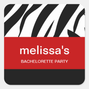 Zebra Print Bachelorette Stickers