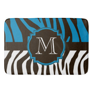 Zebra Print Bath Mat