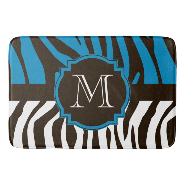 Zebra Print Bath Mat (Front)