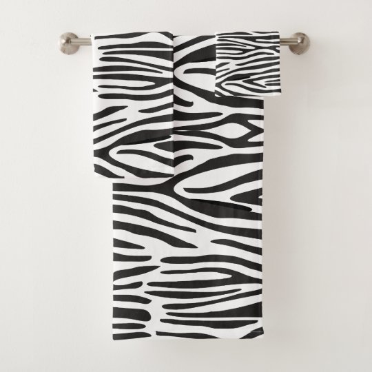 Zebra Print Bathroom Towel Set | Zazzle.co.uk