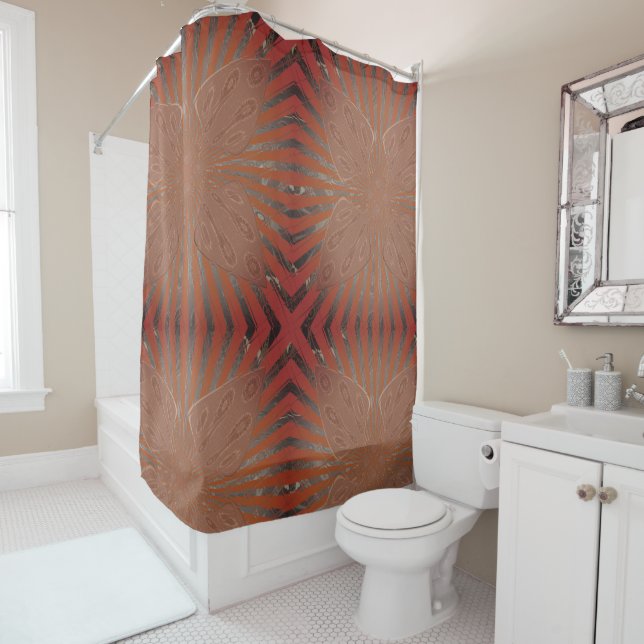 Zebra Print beautiful amazing pretty African Art Shower Curtain (In Situ)