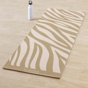 Zebra Print-Beige- Yoga Mat
