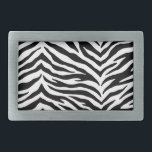 Zebra Print Belt Buckle<br><div class="desc">Belt buckle shown in a black and white animal zebra print. 
Customise this item or buy as is.



Stock Print</div>