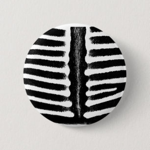Zebra print (black) 6 cm round badge