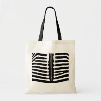 Zebra print (black) tote bag
