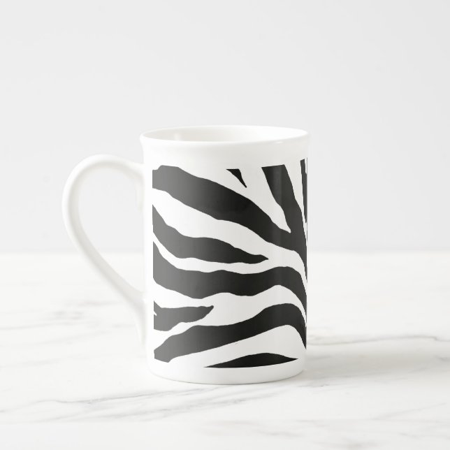 Zebra Print Bone China Mug (Left)