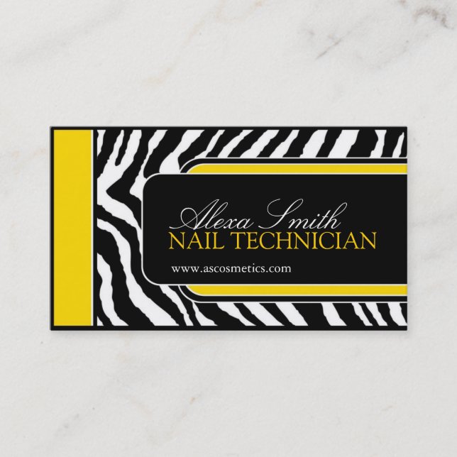 Zebra Print  Business Card (Front)