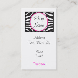 Zebra Print Business Card