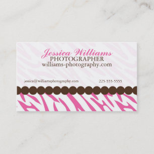 Zebra Print Business Card