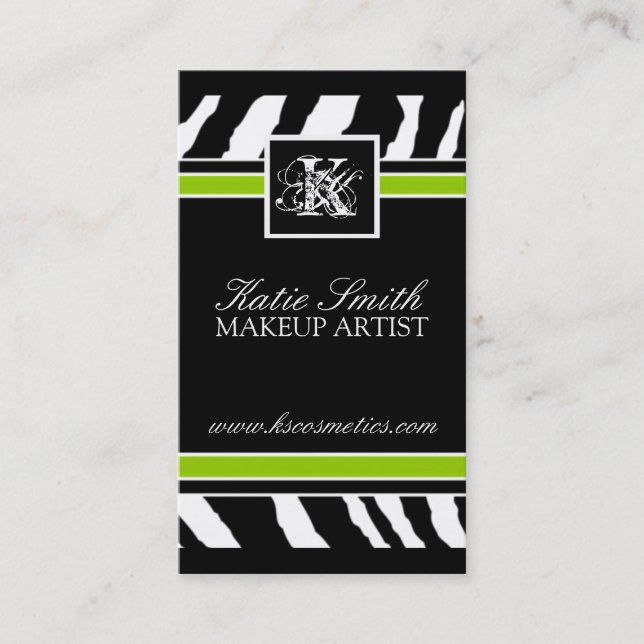 Zebra Print  Business Card (Front)
