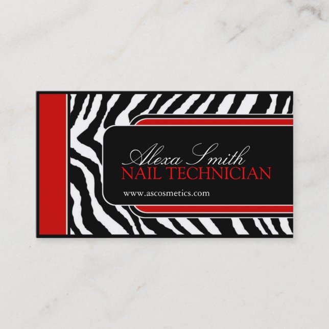 Zebra Print  Business Card (Front)