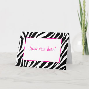Zebra Print Card