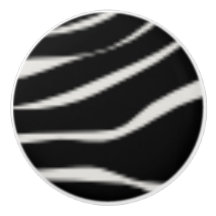 Zebra Print Ceramic Furniture Cabinet Knobs