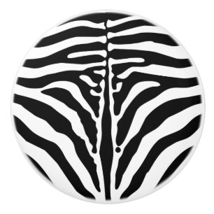 Zebra print ceramic knob