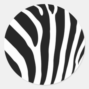 ZEBRA PRINT CLASSIC ROUND STICKER