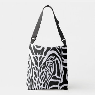Zebra Print - Crossbody Tote Bag