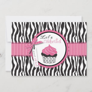 Zebra Print & Cupcake Birthday