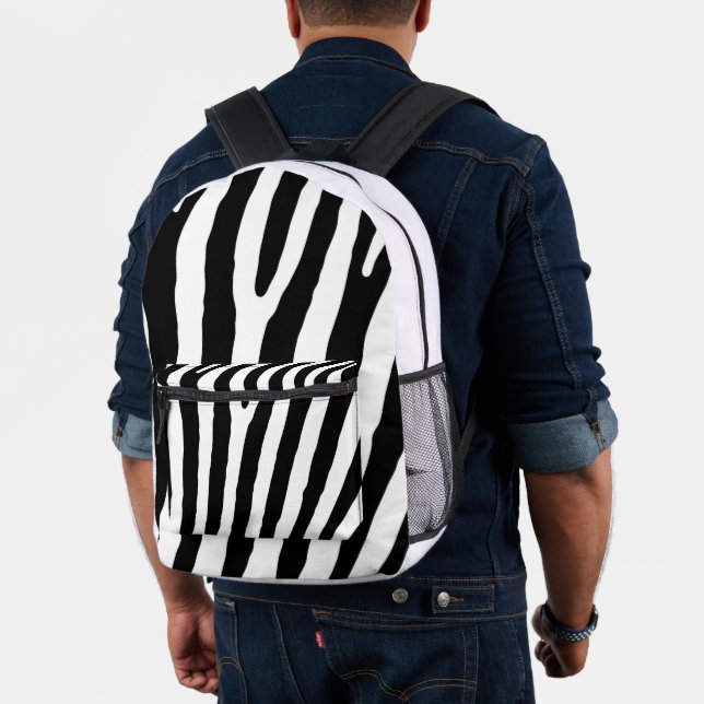 Zebra Print Cut Sew Backpack (Insitu (Model))