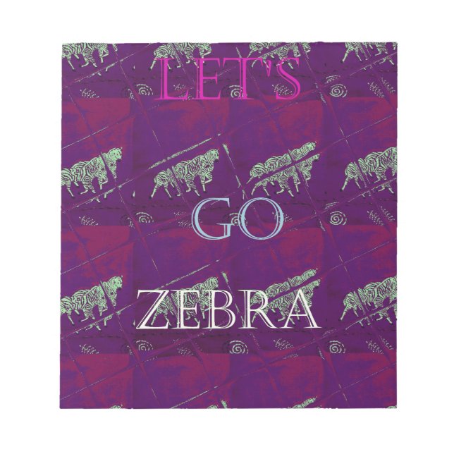 Zebra Print Décor: A Fun Design Notepad (Front)