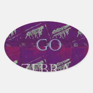 Zebra Print Décor: A Fun Design Oval Sticker