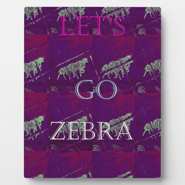 Zebra Print Décor: A Fun Design Plaque (Front)