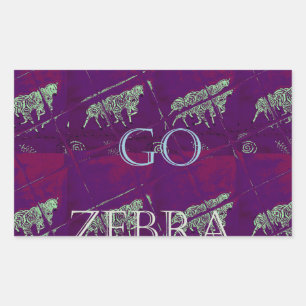 Zebra Print Décor: A Fun Design Rectangular Sticker