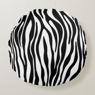 Zebra Print Design Round Cushion