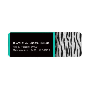 Zebra print designer labels