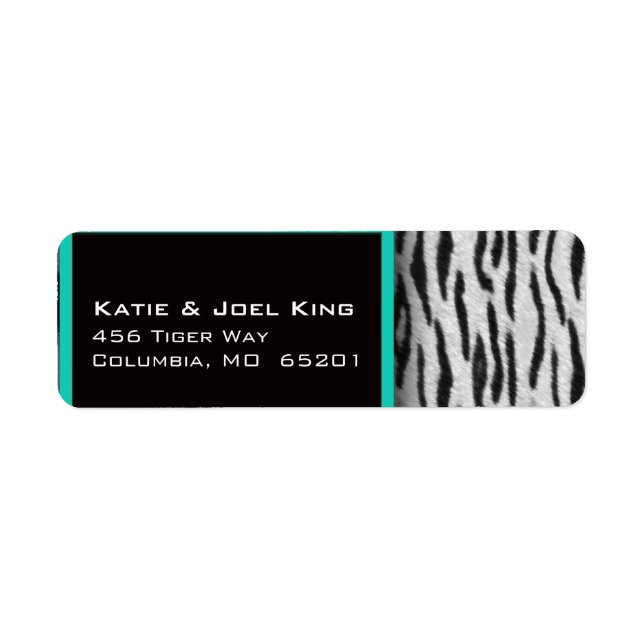 Zebra print designer labels (Front)