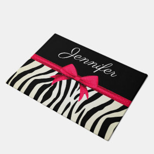 Zebra Print Doormat