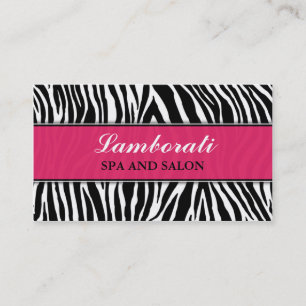 Zebra Print Elegant Modern Fashion Classy Business Card