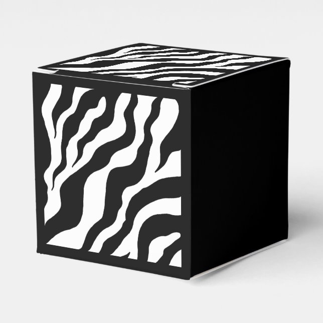 Zebra Print Favour Boxes  (Front Side)