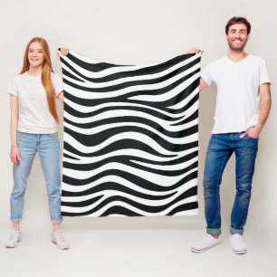 Zebra print fleece blanket