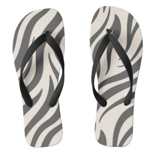 Zebra Print Flip Flops