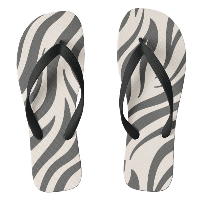 Zebra Print Flip Flops (Footbed)