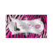 Zebra Print Fuchsia Black Glitter Cosmetology