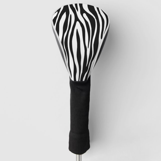 Zebra Print Golf Head Cover (Front)