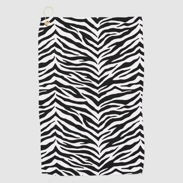 Zebra Print Golf Towel (Front)