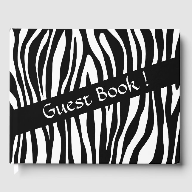 Zebra Print Guest Book (Front)