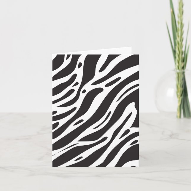Zebra print holiday card (Front)