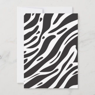Zebra print invitation