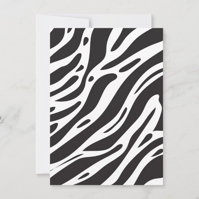 Zebra print invitation (Back)