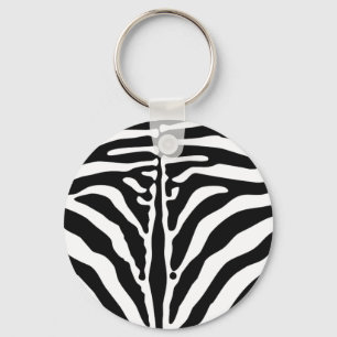 Zebra print key ring
