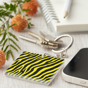 Zebra Print Key Ring