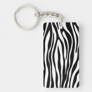 Zebra Print Key Ring