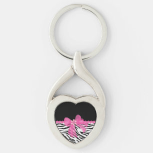 Zebra Print Key Ring
