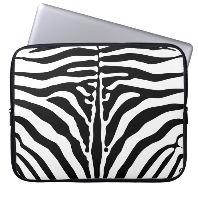 Zebra print laptop sleeve (Front)