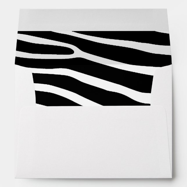 Zebra Print lined Envelope (Back (Bottom))
